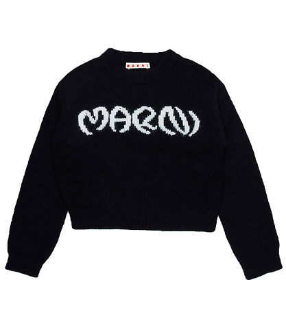 Marni Blouse - Cropped - Wool/Nylon - Black w. White