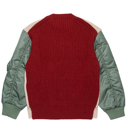 Marni Blouse - Wool/Nylon - Beige/Red/Army Green