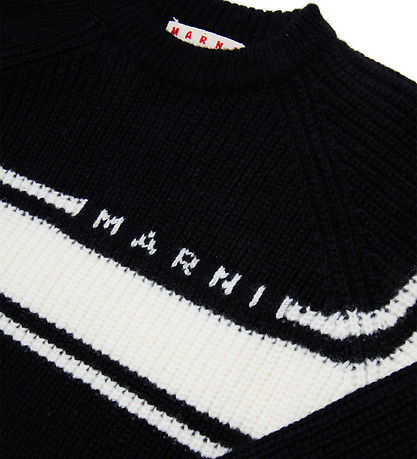 Marni Blouse - Wool - Black w. White