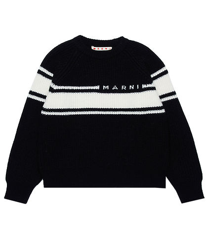Marni Blouse - Wool - Black w. White