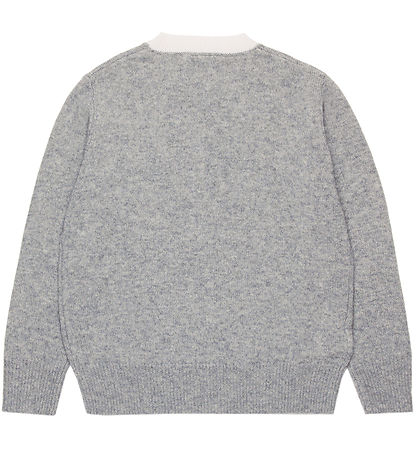 Marni Blouse - Wool - Grey Melange w. White