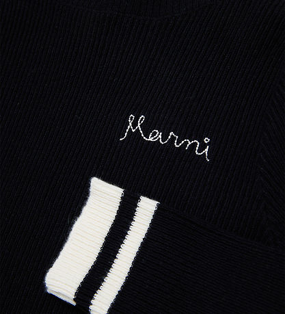 Marni Blouse - Rib - Black w. White