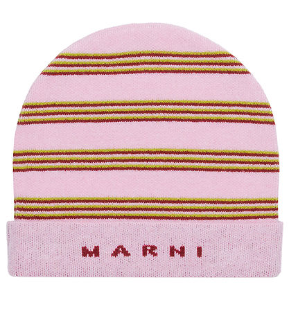 Marni Beanie - Knitted - Lilac Sachet w. Stripes