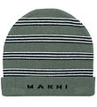 Marni Lue - Strikk - Deep Lichen Green m. Striper