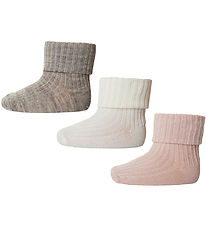 Chaussettes MP - 3 Pack - Laine - Rib - Light Brown Mélange Chaussettes MP - 3 Pack - Laine - Rib - Light Brown Mélange