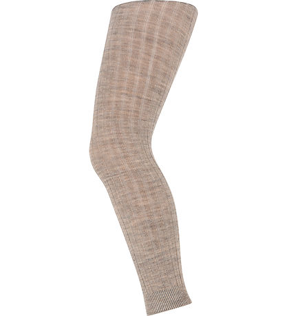 MP Leggings - Wool - Rib - Light Brown Melange