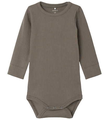 Name It Bodysuit L/æ - Rib - NbmNoe - Walnut Name It Bodysuit L/æ - Rib - NbmNoe - Walnut