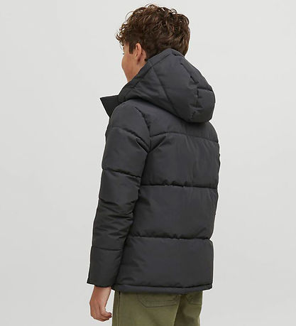 Jack & Jones Puffer Jacket - JCOSpeed ​​- Black/Tone In Tone