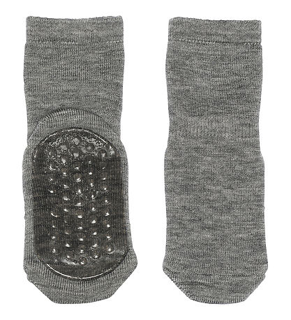 Chaussettes av. Antidérapant Bas MP - Laine - Grey Melange Chaussettes av. Antidérapant Bas MP - Laine - Grey Melange