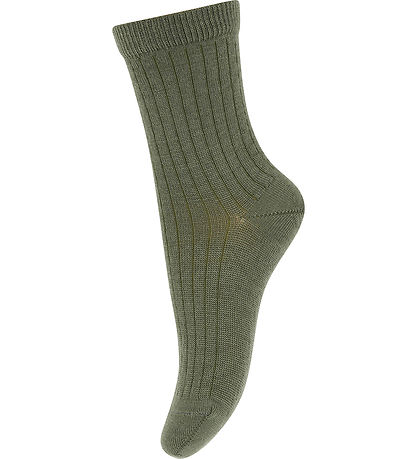 Chaussettes MP - Laine - Rib - Olivine Chaussettes MP - Laine - Rib - Olivine
