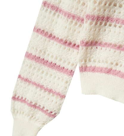 LMTD Blouse - Knitted - NlfKuvi - Mauve Mist/White Stripes LMTD Blouse - Knitted - NlfKuvi - Mauve Mist/White Stripes