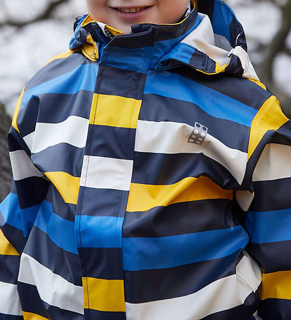 LEGO® Wear Regenjacke - PU - LWJonathan 102 - Blau m. Streifen