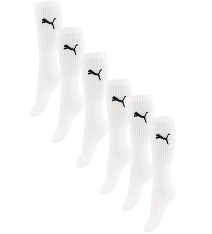 Puma Socks - 6-Pack - Crew - White