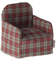 Maileg Miniature Armchair - Mouse - Red/Checs Maileg Miniature Armchair - Mouse - Red/Checs