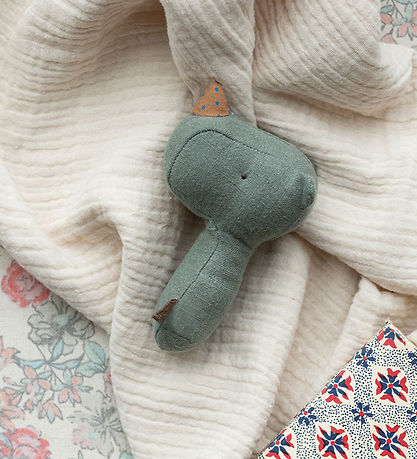 Maileg Rattle - Lullaby Friends - Rhino - Dusty Blue