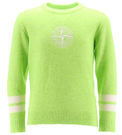 Stone Island Blouse - Wool - Lemon/White w. Logo