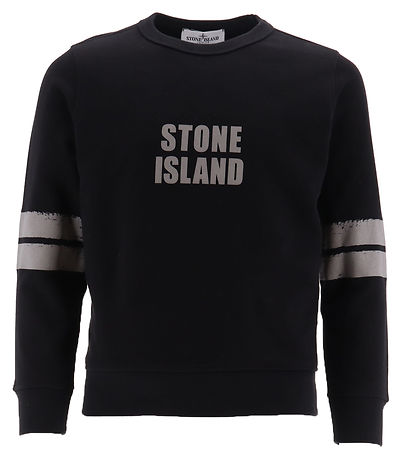 Stone Island Sweatshirt - Black w. Reflex Stone Island Sweatshirt - Black w. Reflex