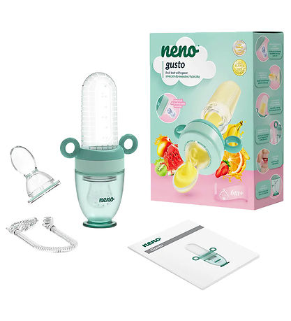 Neno Food Feeder w. Spoon - Gusto - Mint Green