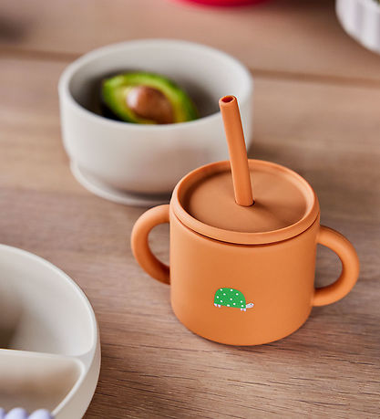 OYOY Cup w. Straws - Enkei Cup - Silicone - Caramel OYOY Cup w. Straws - Enkei Cup - Silicone - Caramel