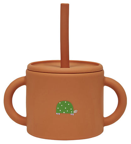 OYOY Cup w. Straws - Enkei Cup - Silicone - Caramel OYOY Cup w. Straws - Enkei Cup - Silicone - Caramel