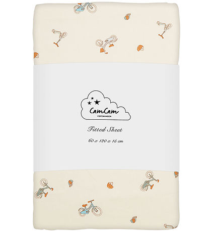 Cam Cam Bed Sheet - 60x120x15 cm - Bicycles