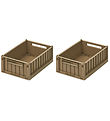 Liewood Foldable Box - 25x18x9,5 cm - Small - 2-Pack - Oats Liewood Foldable Box - 25x18x9,5 cm - Small - 2-Pack - Oats