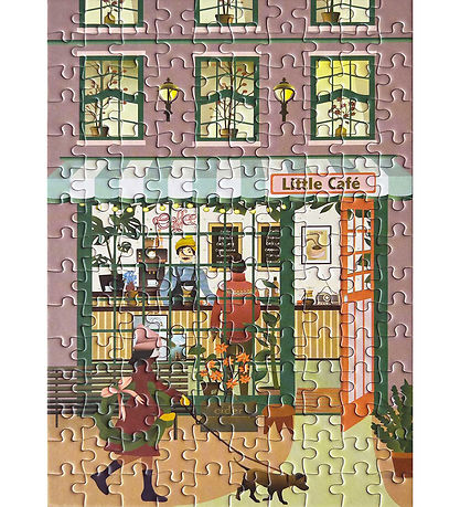 Vissevasse Puslespill - 15x21 cm - 150 Brikker - Little Café Vissevasse Puslespill - 15x21 cm - 150 Brikker - Little Café