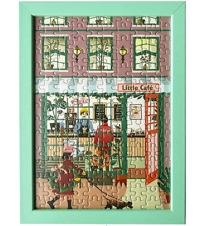 Vissevasse Puslespill - 15x21 cm - 150 Brikker - Little Café Vissevasse Puslespill - 15x21 cm - 150 Brikker - Little Café