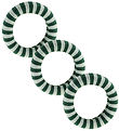 By Stær Hair Tie - 3-Pack - Ea - Bottle Green/Sage Striped By Stær Hair Tie - 3-Pack - Ea - Bottle Green/Sage Striped