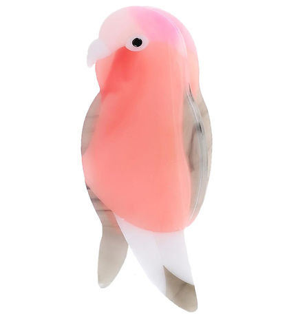 Pince à cheveux By Stær - Oiseau rouge-gorge - 9x4 cm - Rose