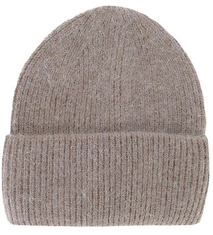 By Stær Beanie - Wool/Polyester - Knitted - Magda - Brown Melang