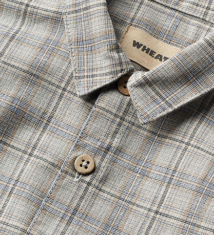 Wheat Shirt - Oscar - Cloudy Blue Check