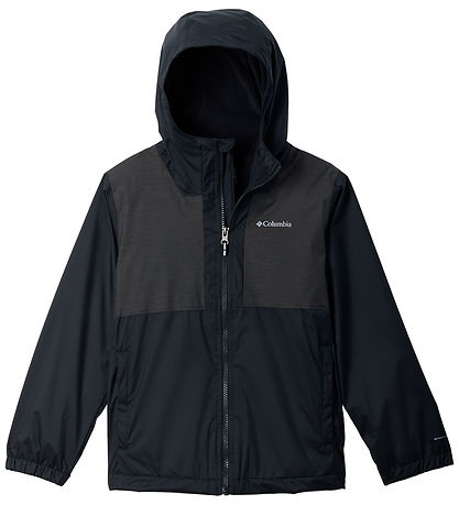 Columbia Rain Jacket w. Fleece - Rainy Trails II - Black