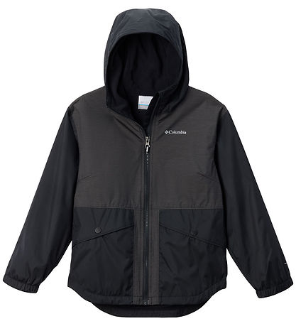 Columbia Rain Jacket w. Fleece - Rainy Trails II - Black