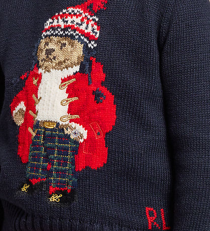 Polo Ralph Lauren Bluse - Strick - Navy m. Rot Polo Ralph Lauren Bluse - Strick - Navy m. Rot