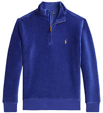 Polo Ralph Lauren Blouse w. Zipper - Corduroy - Blue Polo Ralph Lauren Blouse w. Zipper - Corduroy - Blue