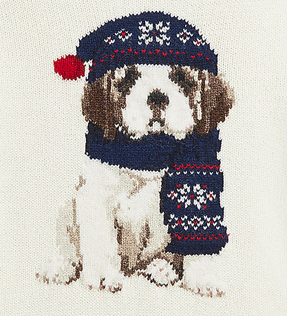 Polo Ralph Lauren Blouse - Wool - White w. Dog
