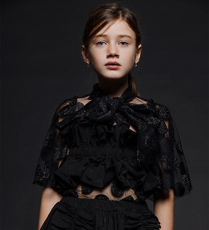 Christina Rohde Top - Black w. Glitter Christina Rohde Top - Black w. Glitter