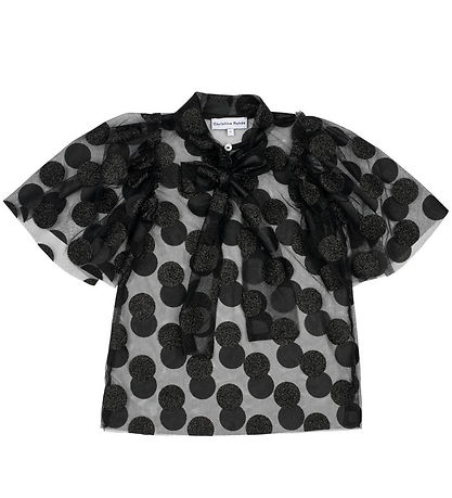 Christina Rohde Top - Black w. Glitter Christina Rohde Top - Black w. Glitter