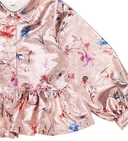 Christina Rohde Shirt - Pink Glitter w. Flowers