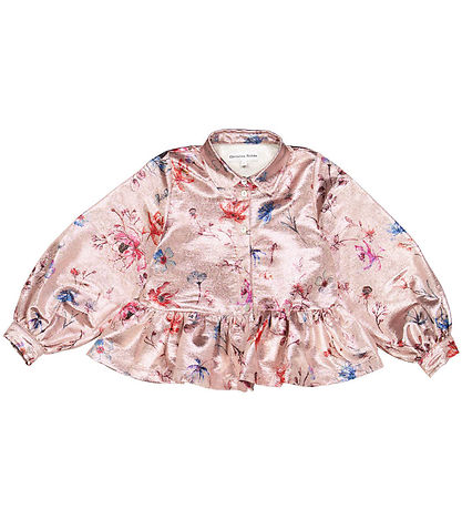 Christina Rohde Shirt - Pink Glitter w. Flowers