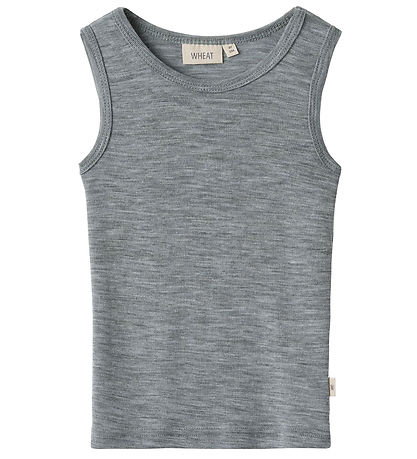 Wheat Nærbolur - Ull - Iggy - Melange Grey