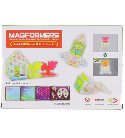 Magformers Magnet Set - 20 Parts - Glowing Craft