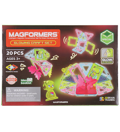 Magformers Magnet Set - 20 Parts - Glowing Craft