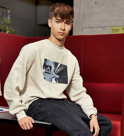 Hound Sweatshirt - Light Sand w. Print