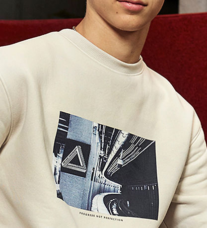Hound Sweatshirt - Light Sand w. Print