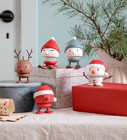Hoptimist Soft Santa Bumble - 10,5 cm - Rood
