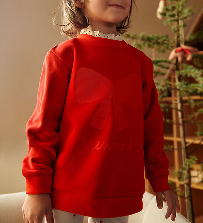 Sweat-shirt Liewood - Rakel - Holiday Bow Dark Rouge/Apple Rouge Sweat-shirt Liewood - Rakel - Holiday Bow Dark Rouge/Apple Rouge