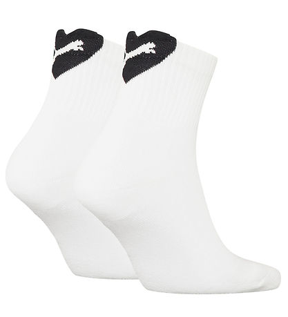 Puma Socks - 2-Pack - Heart Logo Crew - White/Black