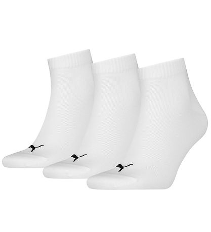 Puma Ankle Socks - 3-Pack - Quarter Plain - White